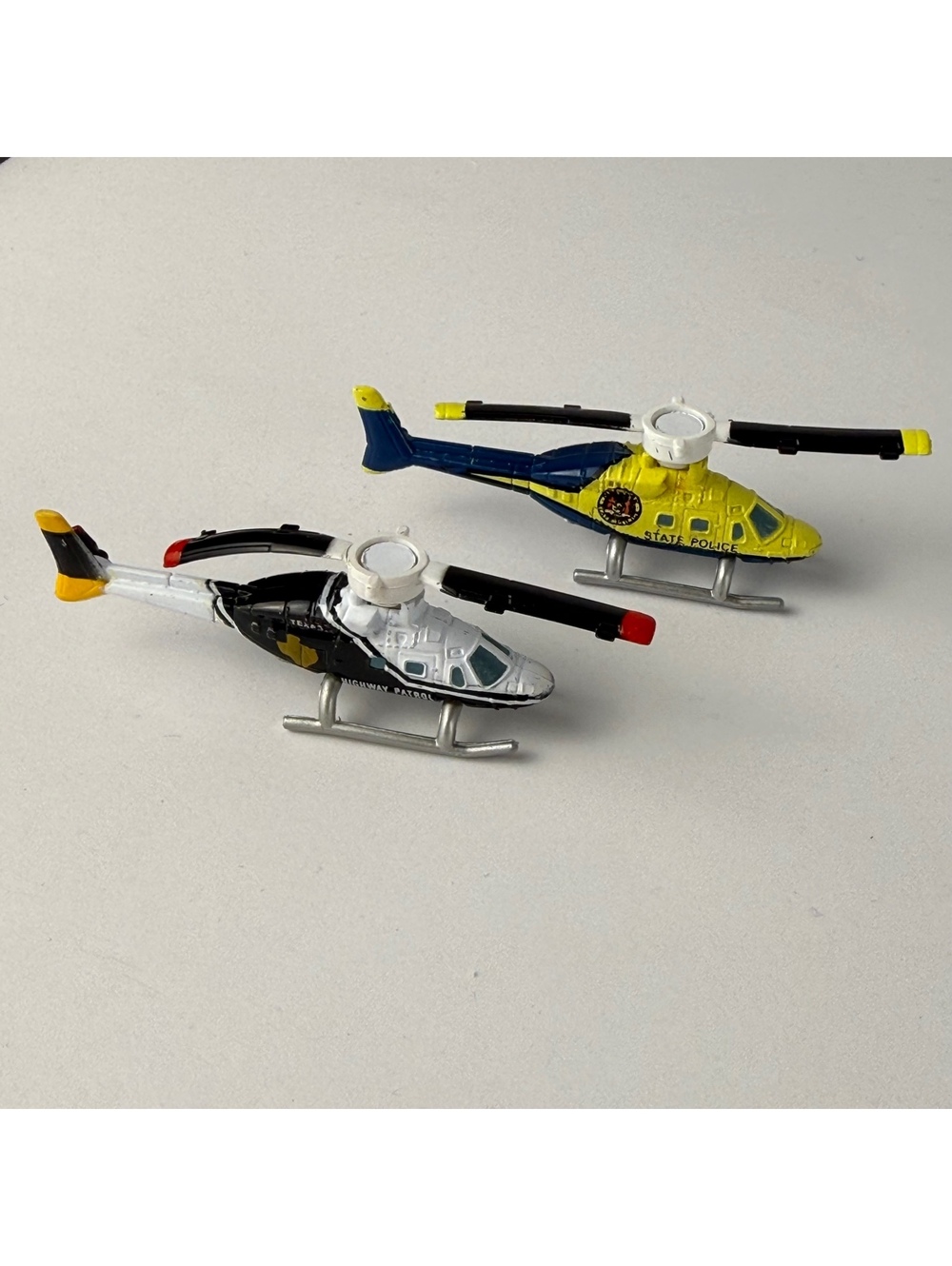 Micro Machines Plastic Police and Highway Patrol Helicopters Lot of 2